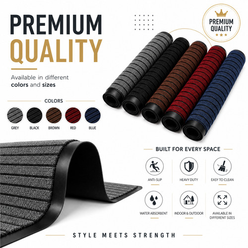 Non slip door mat heavy - non-slip,
