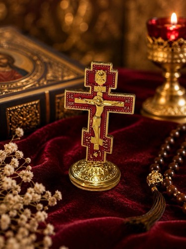 Orthodox metal standing cross - orthodox,