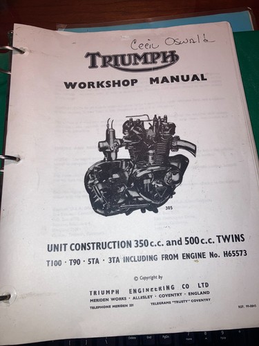 Triumph motorcycle workshop - triumph,