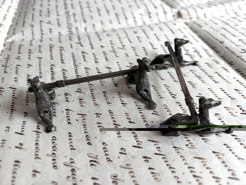 Pair antique silver - of,