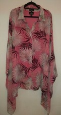 Antthony Designs Chiffon Shirt and Tank.  Size- S. Pink