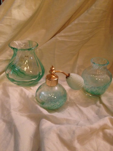 Caithness glass green perfume - glass,