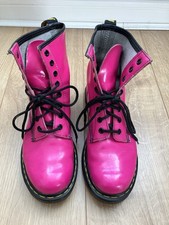 Pink Patent 1460 Dr. Doc Martens DM’s Size UK  5/38 VGC Lace Up Boots 