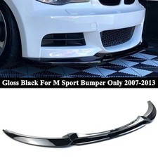 For 2007-13 BMW 1 Series E82 E88 M Performance Front Bumper Splitter Lip Black