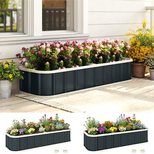 Galvanised raised garden bed - galvanised,