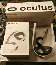 Meta Oculus Quest 2 64GB Standalone VR Headset - White and with Elite Headstrap