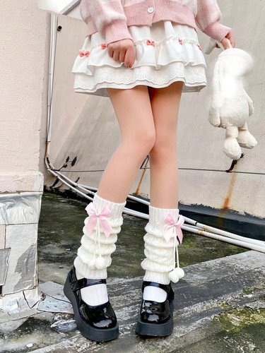 Women lolita bow leg - lolita, warmers