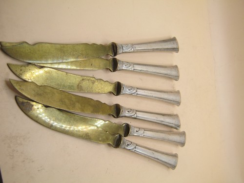 Antique cutlery knives - cutlery,