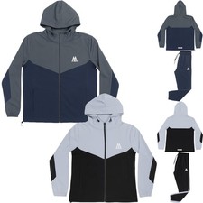 MNTRX Mens Full Tracksuit Set 4 Way Stretch Gym Training Top Bottoms S to 2XL