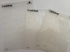 3 Cuttlebug Embossing Folders , 2x 4.25 x 5.75”  1x5 X 7 Alphabet Numbers, Dots