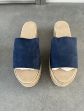 Zara Blue Suede Wedge/Platform