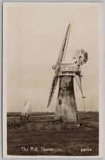 THURNE The Mill, Windmill, Norfolk Broads RP Postcard Postally Used 1922