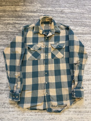 Vintage blue buffalo - vintage, plaid