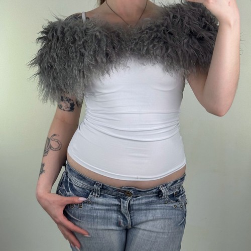 Vintage mongolian fur scarf