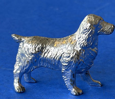 Vintage silvered metal spaniel