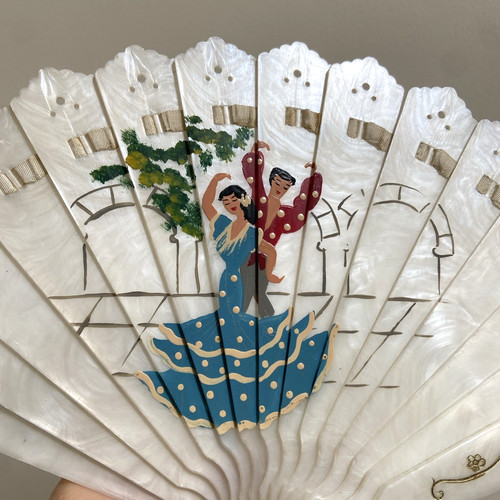 Vintage celluloid hand painted - celluloid,
