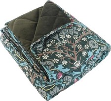 Dog Cat Blanket Throw 150 x 100cm Blackthorn Print Luxury William Morris & Co