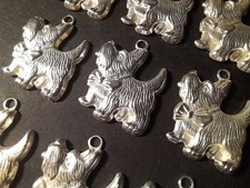 Silver Plated Brass Scottie