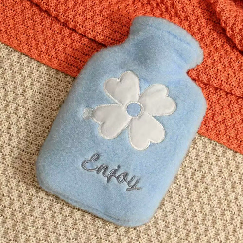 Hot water bottle cover with - water,