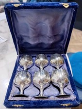 Set Of 6 Epns 6 cm Etched