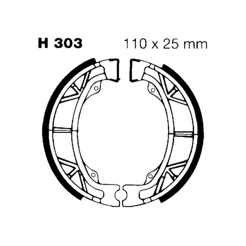 Pair brake shoes ebc - pair,