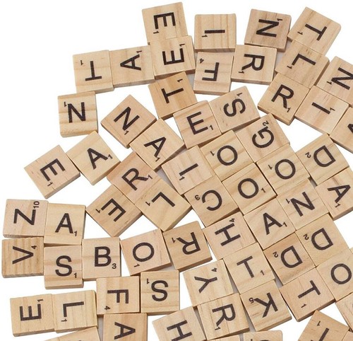 Wooden letters tiles - wooden,