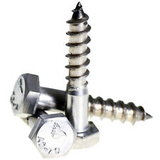M5 M6 M8 M10 A2 STAINLESS STEEL COACH SCREWS HEX HEAD LAG BOLTS WOOD SCREW