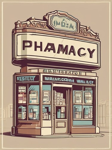 Vintage pharmacy sign - pharmacy,