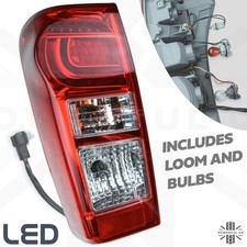 Rear LED tail Light lamp Isuzu Rodeo DMax pickup 2012> lens Left LH +Loom+Bulbs