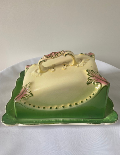 Antique ceramic cheese dish - antique,