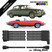 Jaguar 6 Cylinder HT Leads 8mm Black Performance Double Silicone Extended Length