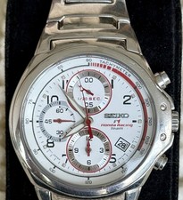 Seiko F1 Honda Racing Chronograph White Dial 7T92 Japan Made
