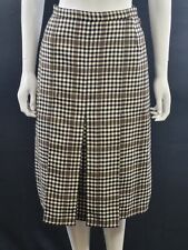 McEwens of Perth Black Brown Check Pattern Pleated Skirt Size 24" Waist
