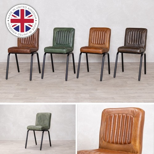 Genuine leather dining - leather, chair