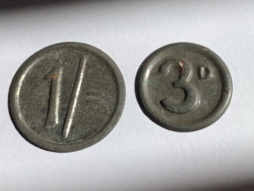 Old metal token coins - coins, one