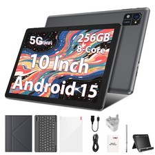 2025 Android 15 Tablet 256GB ROM (1TB TF) 10 inch 5G WiFi 7000mah Dual Camera PC