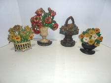 DOOR STOPS FLORAL BASKETS 4 OF
