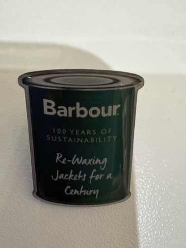 Barbour green enamel pin - green,