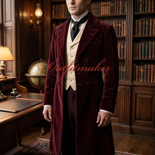 Men vintage regency frock - vintage,