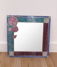 Stained Glass Mirror Floral