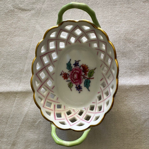 Herend hand painted pierced - hand,
