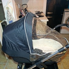 Genuine Silver Cross Wayfarer / Pioneer Pushchair Pram RAIN COVER in Black + Bag