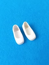 Vintage Sindy Doll White Round Toe Court Shoes  