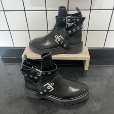 ZARA-Size 4 / 37 -Black Faux