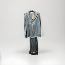 BNWT M&S ROSIE @ AUTOGRAPH AIR FORCE BLUE SATIN PYJAMAS 12