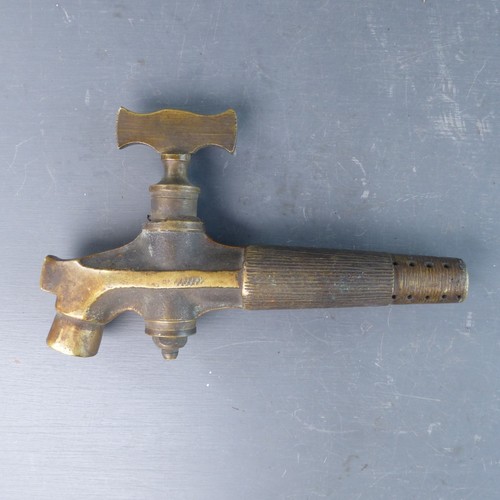 Antique brass barrel tap - brass,