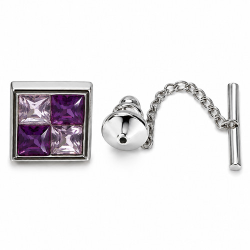 Amethyst crystal tie pin for - amethyst,