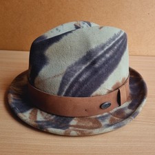 Bailey Of Hollywood Camo Fedora Hat Size Large L Lite Felt 100% Wool  USA