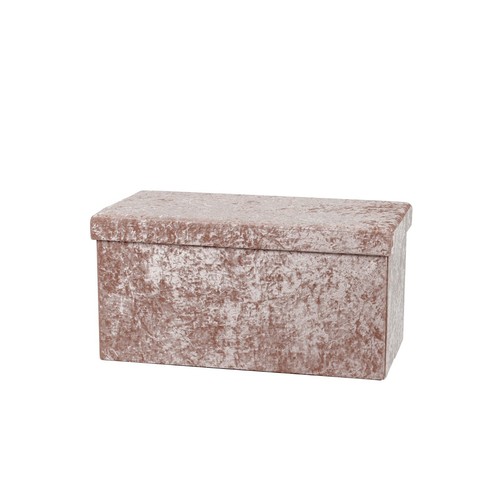 Crushed velvet ottoman bench - crushed,