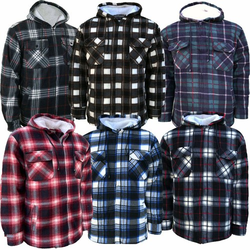 Mens lumberjack check hooded - mens,